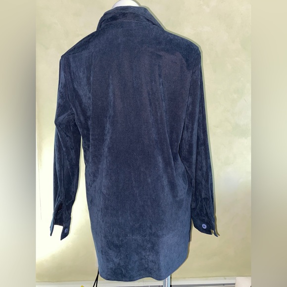 First Option button front shirt/jacket in navy - Picture 3 of 4